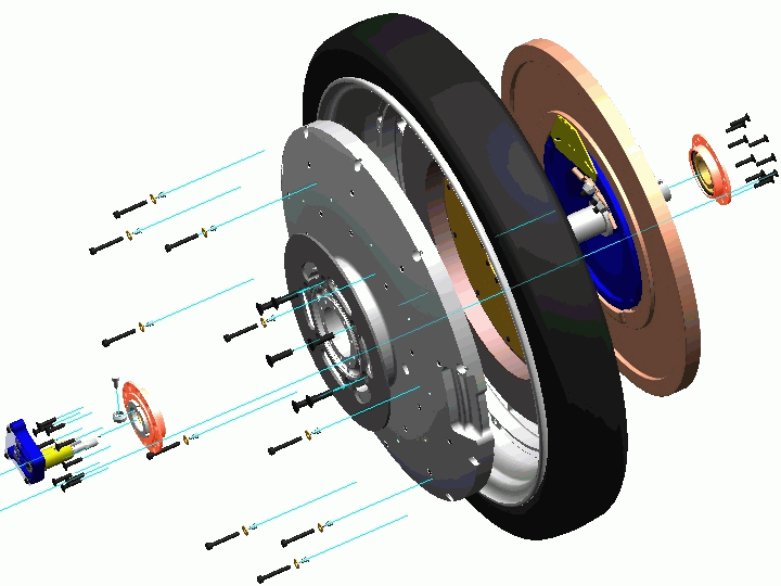 Solar Car Wheel Motor Assembly