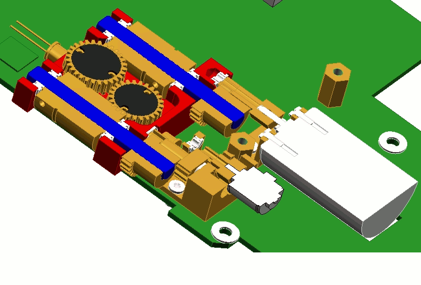 <b>Microfluidic Drive System</b> - Drive mechanism for a hand held device