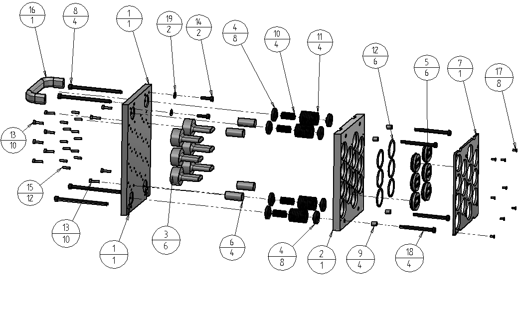 <b>Press Tool</b> - An assembly of parts for blister packaging manufacture