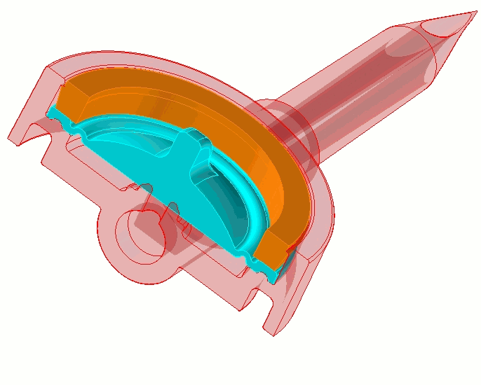 <b>Medical </b> - Section through medical liquid flow control device