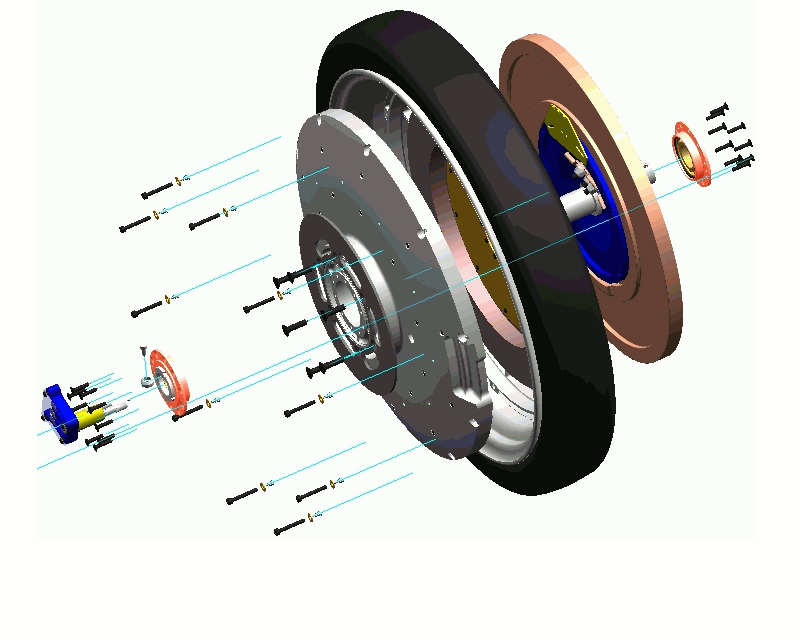 <b>Solar Car Wheel Motor Assembly</b> - Designed & manufactured - Magnesium castings